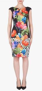 Joseph Ribkoff elegant fleurige stretch jurk mt 46, Overige kleuren, ., Maat 46/48 (XL) of groter, Joseph Ribkoff