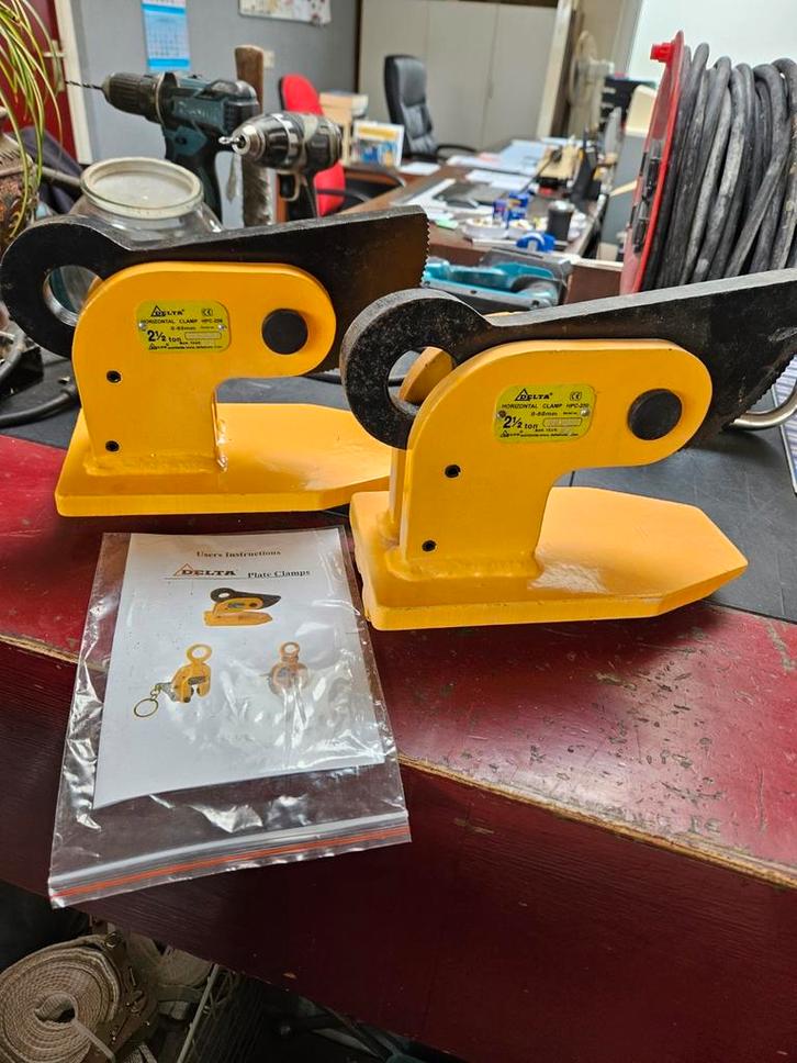 Delta HPC-250 Horizontaal plaatklem 2.5 ton (2 stuks), Doe-het-zelf en Verbouw, Overige Doe-het-zelf en Verbouw, Zo goed als nieuw