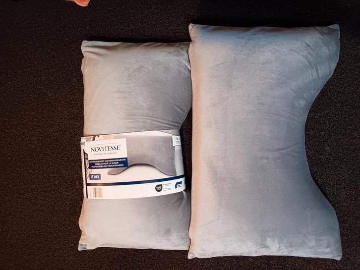 Novitesse ergonomisch hoofdkussen, Huis en Inrichting, Slaapkamer | Beddengoed, Nieuw, Kussen, Eenpersoons, Wit, Ophalen of Verzenden