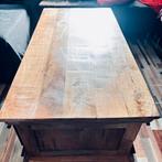 Mooie mango houten salontafel, Ophalen, Gebruikt, 100 tot 150 cm, Vierkant