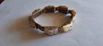 Antieke armband, Damascener Toledo goud met parelmoer., Ophalen of Verzenden, Goud, Armband