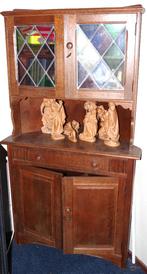 vitrinekast, Ophalen, Glas, Met deur(en), Klassiek