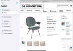 4 Gispen Fauteuils - Blauw, Huis en Inrichting, Fauteuils, Ophalen, Gebruikt, Minder dan 75 cm, Metaal