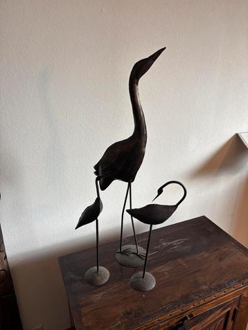 Decoratieve Metalen Vogels - Set van 3 beschikbaar voor biedingen