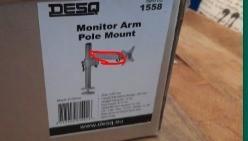 Desq Monitorarm Paalbevestiging - Zo goed als nieuw! beschikbaar voor biedingen