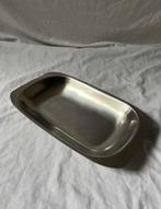 Vintage RVS Franse inox design serveerschaal rechthoekig, Ophalen, Overige materialen, Overige stijlen, Schaal of Schalen