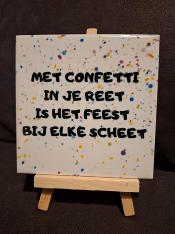 Tegeltjes met tekst of foto beschikbaar voor biedingen