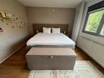 Luxe Boxspring Malaga 180x200 Portland Crème XXL Hoofdbord, Huis en Inrichting, Slaapkamer | Boxsprings, Ophalen, Tweepersoons