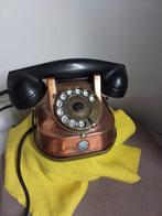6134) mooie oude koperen  telefoon  RTT56A met draagbeugel, Antiek en Kunst, Antiek | Koper en Brons, Ophalen of Verzenden