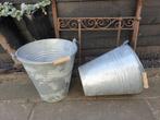 Nieuwe zinken emmer groot 10 liter - zink - emmers, Ophalen of Verzenden, Nieuw, Kunststof