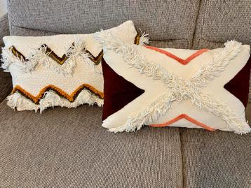 2 Boho Sierkussenhoezen Katoen 30x50cm beschikbaar voor biedingen