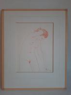 Pieter Starreveld - Naakte vrouw, rode inkt, 1956, Ophalen of Verzenden