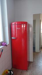 Unieke rode retro koelkast (Inventum), Witgoed en Apparatuur, Koelkasten en IJskasten, Ophalen of Verzenden, Zo goed als nieuw