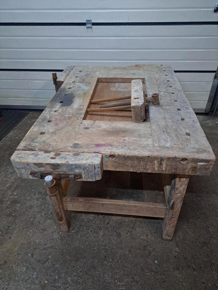 Houten Timmermans werkbank - Gebruikte Staat, Doe-het-zelf en Verbouw, Werkbanken, Ophalen
