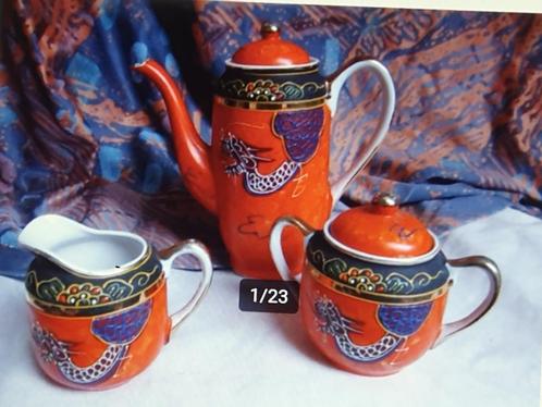 chinees thee servies + theepot dan melkkan met deksel, Antiek en Kunst, Antiek | Porselein, Ophalen of Verzenden