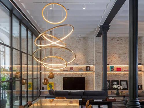 Aurora 512 design armatuur goud, NIEUW !!, Huis en Inrichting, Lampen | Kroonluchters, Nieuw, Ophalen of Verzenden