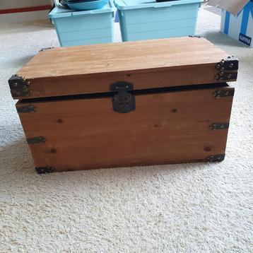 Houten kist - lichtbruin - 69x45x36 cm - NIEUW beschikbaar voor biedingen