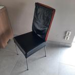 6 hoge lederen eetkamerstoelen van het merk HVS, Ophalen, Gebruikt, Zwart, Leer
