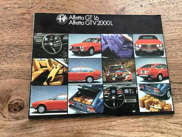 Alfa Romeo Alfetta GTV2000L brochure beschikbaar voor biedingen
