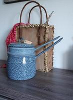 Emaille stoompan grijs gewolkt, Ophalen of Verzenden