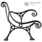 Gietijzeren bankpoten met armleuningen, Ophalen, Gebruikt, Metaal