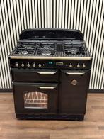 Luxe Falcon Classic Fornuis zwart/messing 3 ovens 90 cm, Witgoed en Apparatuur, Fornuizen, Fornello Esperta, Ophalen of Verzenden