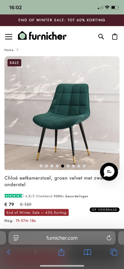 Eetkamer stoelen, Ophalen, Zwart, Luxe, Nieuw
