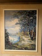 Schilderij met boslandschap, Ophalen of Verzenden