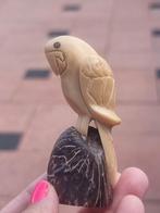 Vintage 1980 natuursteen sculptuur papagaai, Verzamelen, Ophalen of Verzenden, Zo goed als nieuw, Dier