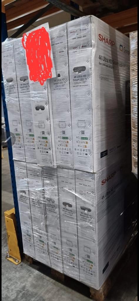 Pallet Sharp 55GL4260E (10 stuks) - Nieuw in doos!, Audio, Tv en Foto, Televisies, Nieuw, LED, 100 cm of meer, 4k (UHD), Sharp