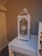 Witte Windlicht - 45 cm hoog, 25 tot 50 cm, Wit, Ophalen of Verzenden, Zo goed als nieuw