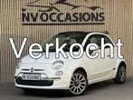 Fiat 500C 1.2 Lounge CABRIO/AIRCO/LEDER/NAP/80DKM/UNIEK!, Euro 5, Gebruikt, 4 cilinders, Cabriolet