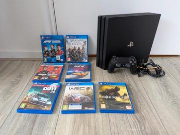 Playstation 4 Pro PS4 Pro 1TB + controller + 7 games beschikbaar voor biedingen