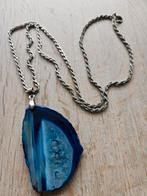 Ketting met agaat schijf, Ophalen of Verzenden, Steen of Mineraal