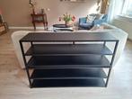 Metaal zwart tv meubel of lage kast. Wood model Teun, Ophalen of Verzenden
