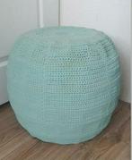 Mint groene stevige poef-opberger, Ophalen, Rond, Minder dan 50 cm