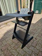 Stokke Tripp Trapp kinderstoel zwart + babyset, Kinderen en Baby's, Kinderstoelen, Ophalen, Zo goed als nieuw, Meegroeistoel