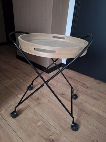Verrijdbare bijzettafel / trolley met dienblad, het dienblad beschikbaar voor biedingen