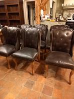 6 Riviera Maison stoelen, Ophalen, Gebruikt, Leer