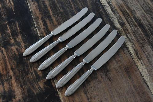 Gero Zilmeta 581 Visgraat dinermessen met kartels, Verzamelen, Porselein, Kristal en Bestek, Gebruikt, Bestek, Ophalen of Verzenden