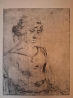 Ets van een Vrouw, Antiek en Kunst, Ophalen of Verzenden