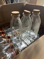 Glazen flesjes met kurk dop, Antiek en Kunst, Antiek | Glas en Kristal, Ophalen