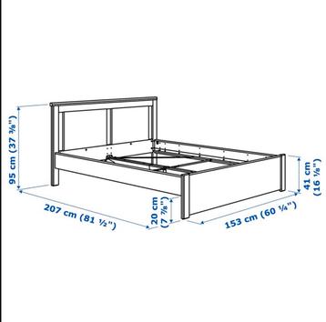 Wit ikea bedframe - Tweepersoons songesand - afbeelding 5