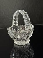 Prachtig fruitmandje ovaal van kristal 11cm / Ø9 cm puntgaaf, Ophalen of Verzenden