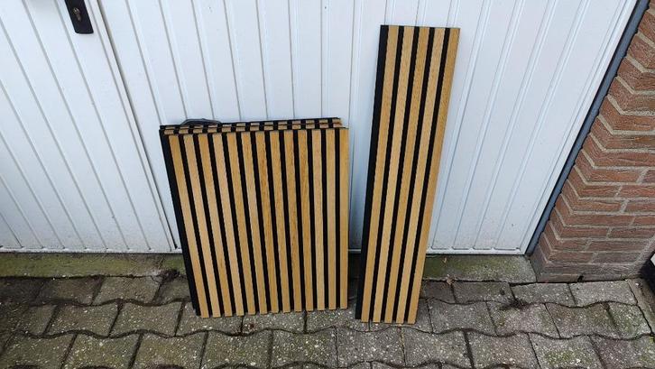 Restje akoestische wandpanelen licht eiken, Huis en Inrichting, Woonaccessoires | Wanddecoraties, Zo goed als nieuw, Ophalen