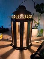 Grote lantaarn (zware), Huis en Inrichting, Lampen | Tafellampen, Ophalen, Gebruikt, Hout, 50 tot 75 cm