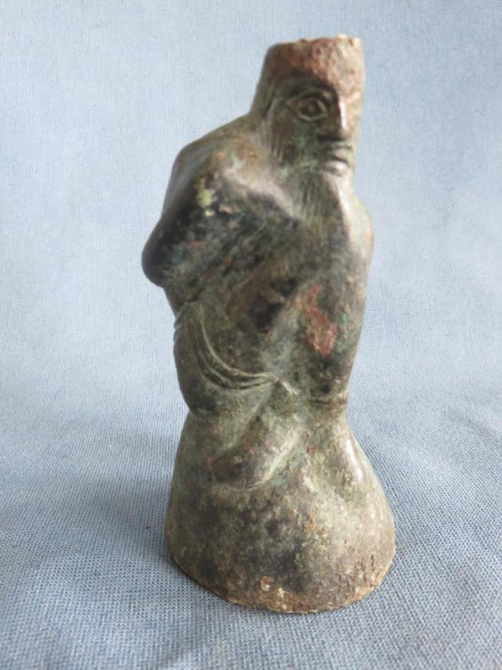 Romeinse rijk - gewicht van geboeide Galliër - 1e eeuw A.D., Antiek en Kunst, Antiek | Koper en Brons, Brons, Ophalen of Verzenden