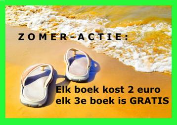 Zomerdeal -> Elk boek kost 2 euro + 3e boek is GRATIS beschikbaar voor biedingen