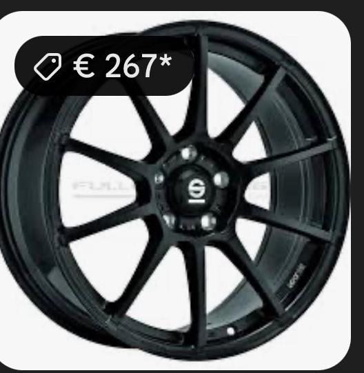 Sparco Assetto Gara Velgen 18” 7.5J ET25 5x100 Flat Black, Auto-onderdelen, Banden en Velgen, Velg(en), Zomerbanden, 18 inch, 225 mm