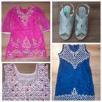 3 sets indiase kledng  / salwar kameez meisje  + schoenen, Ophalen of Verzenden, Zo goed als nieuw, Meisje, Setje